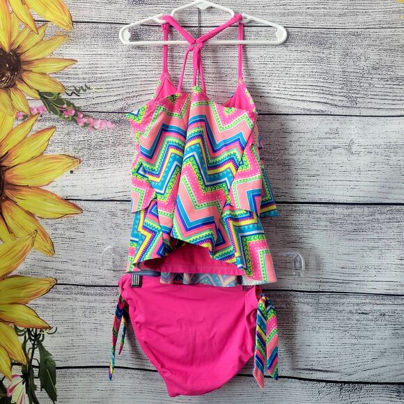 Justice Two-Piece Swim Suit Girl's Size 10 - Picture 8 of 8